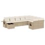 Voir la diapositive 2 : VIDAXL Salon de jardin avec coussins 10 pcs beige resine tressee