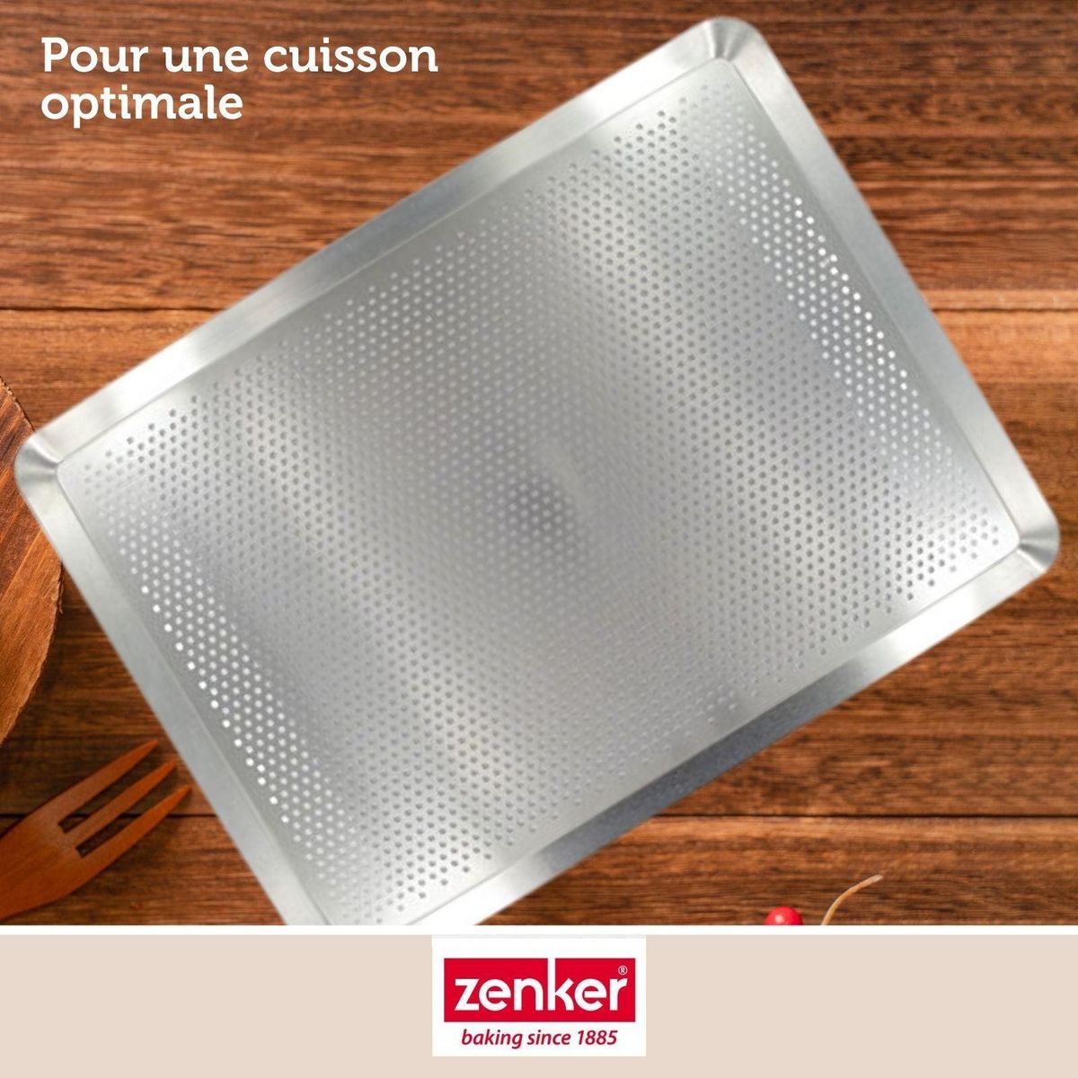 ZENKER Plaque à pâtisserie perforée 40 x 30 cm en alu 18/10 Zenker Special Cooking