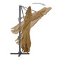 Voir la diapositive 4 : VIDAXL Parasol de jardin en porte-a-faux et poteau en aluminium taupe