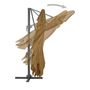 Voir la diapositive 4 : VIDAXL Parasol de jardin en porte-a-faux et poteau en aluminium taupe