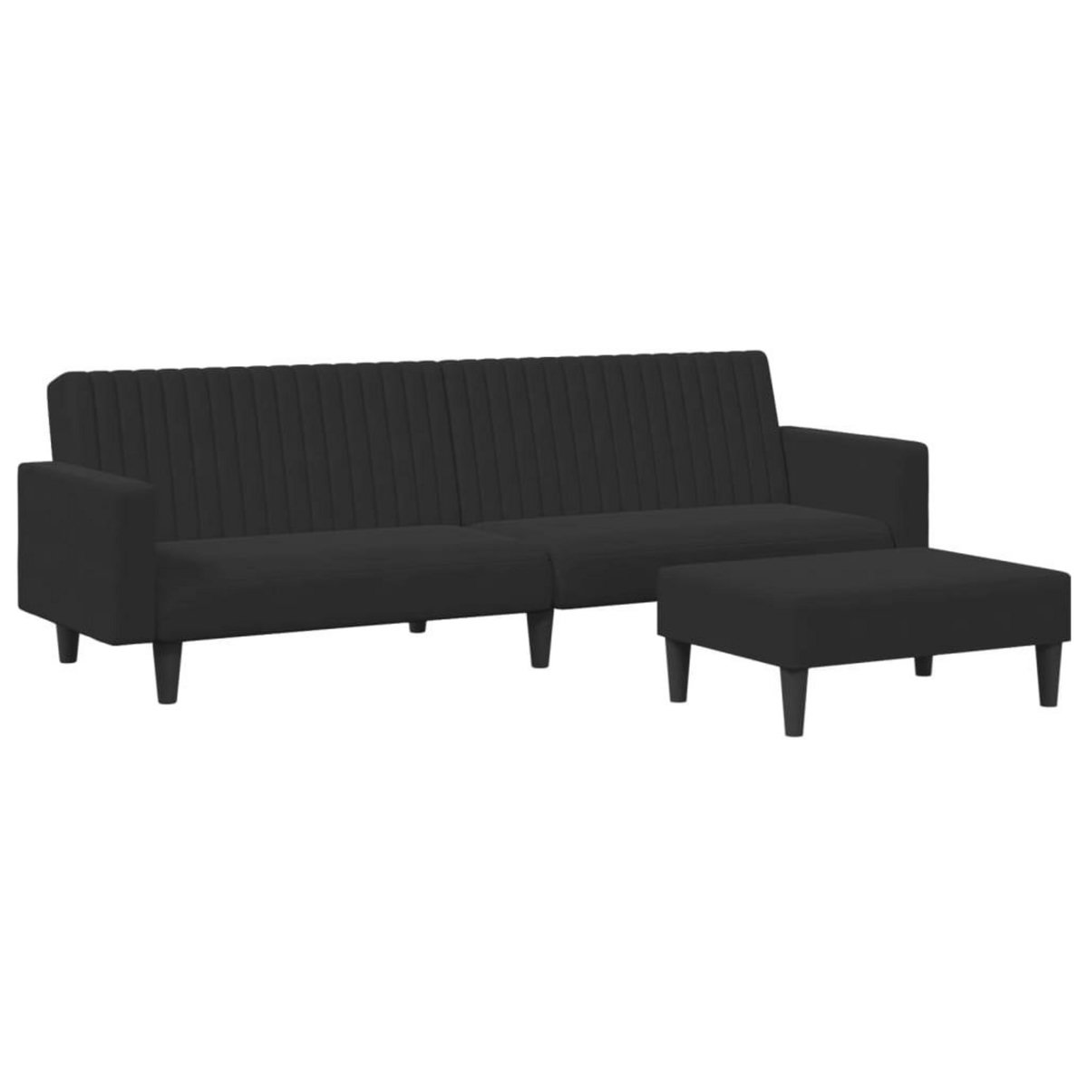VIDAXL Ensemble de canapes 2 pcs noir velours
