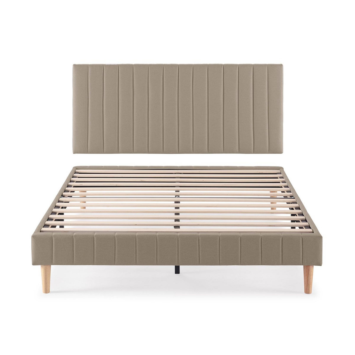 VS VENTA-STOCK Sommier + tête de lit Eris 160x200 cm Beige