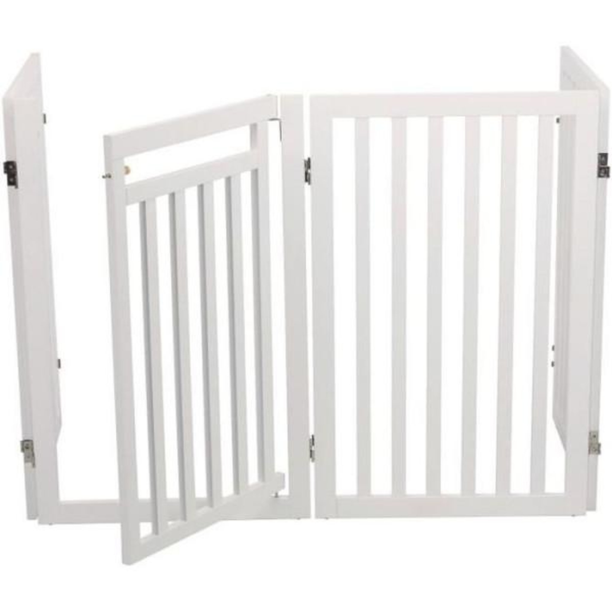 Trixie TRIXIE Barriere avec porte ajustable- (60-160cm) x 81 cm - Blanc - Pour chien