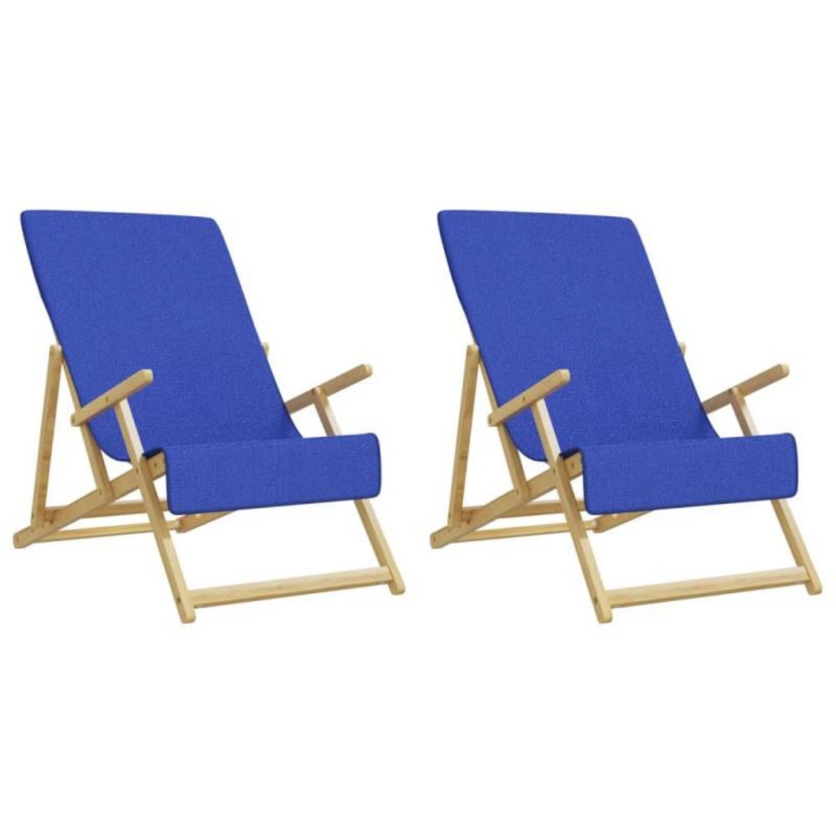 VIDAXL Serviettes de plage 2 pcs bleu royal 60x135 cm tissu 400 GSM