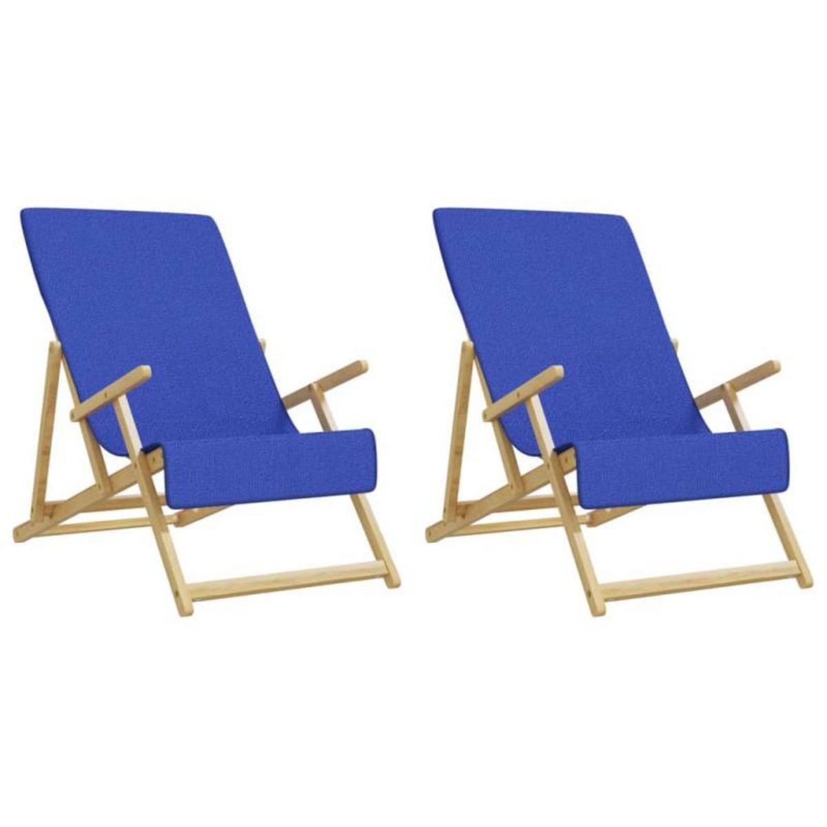 VIDAXL Serviettes de plage 2 pcs bleu royal 60x135 cm tissu 400 GSM