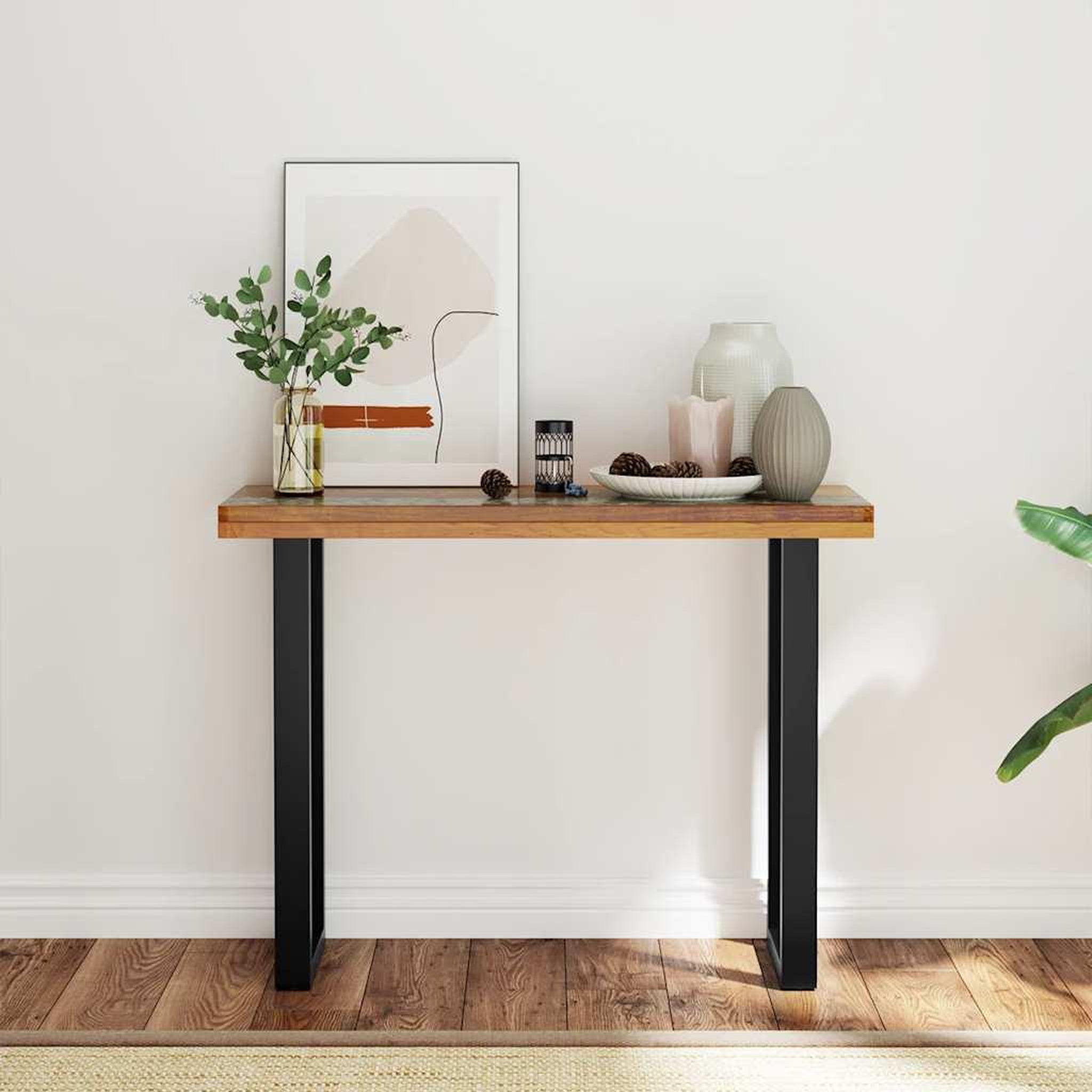 Voir la diapositive 3 : VIDAXL Table console teck 100 x 35 x 75 cm