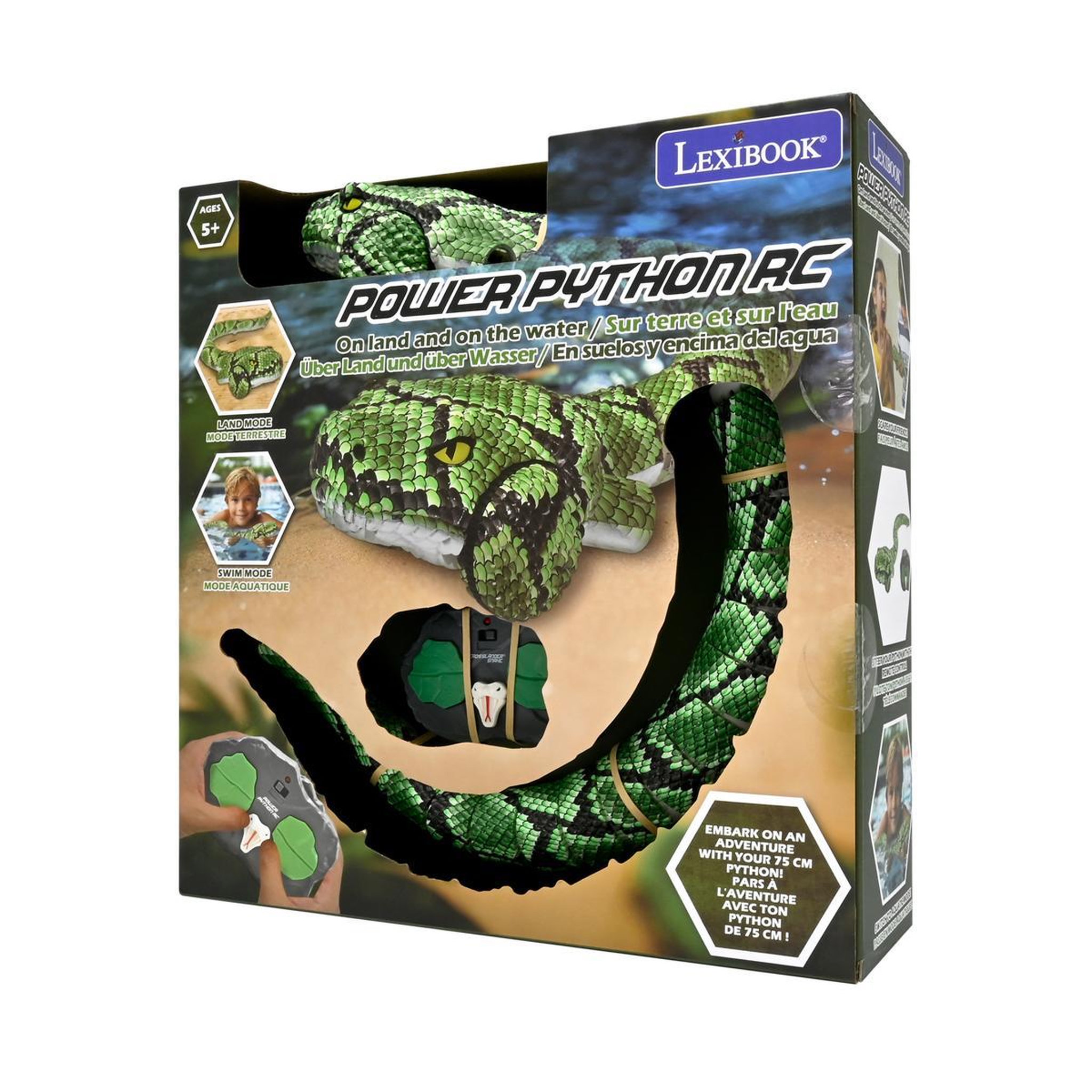 Voir la diapositive 3 : Lexibook Jouet serpent amphibie télécommandé sans fil