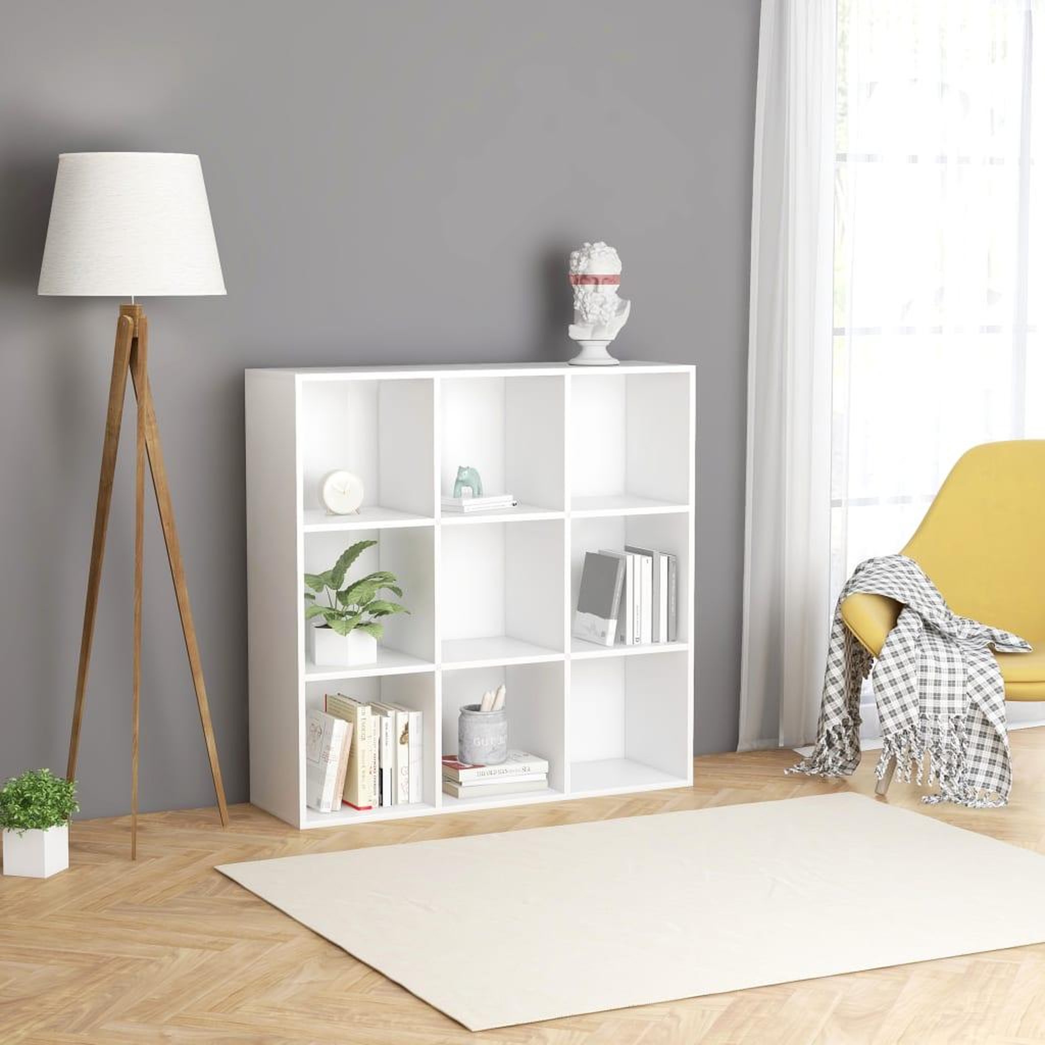 Voir la diapositive 1 : VIDAXL Bibliotheque blanc 98x29x97,5 cm bois d'ingenierie