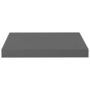 Voir la diapositive 5 : VIDAXL Etagere murale flottante 4 pcs Gris brillant 40x23x3,8 cm MDF