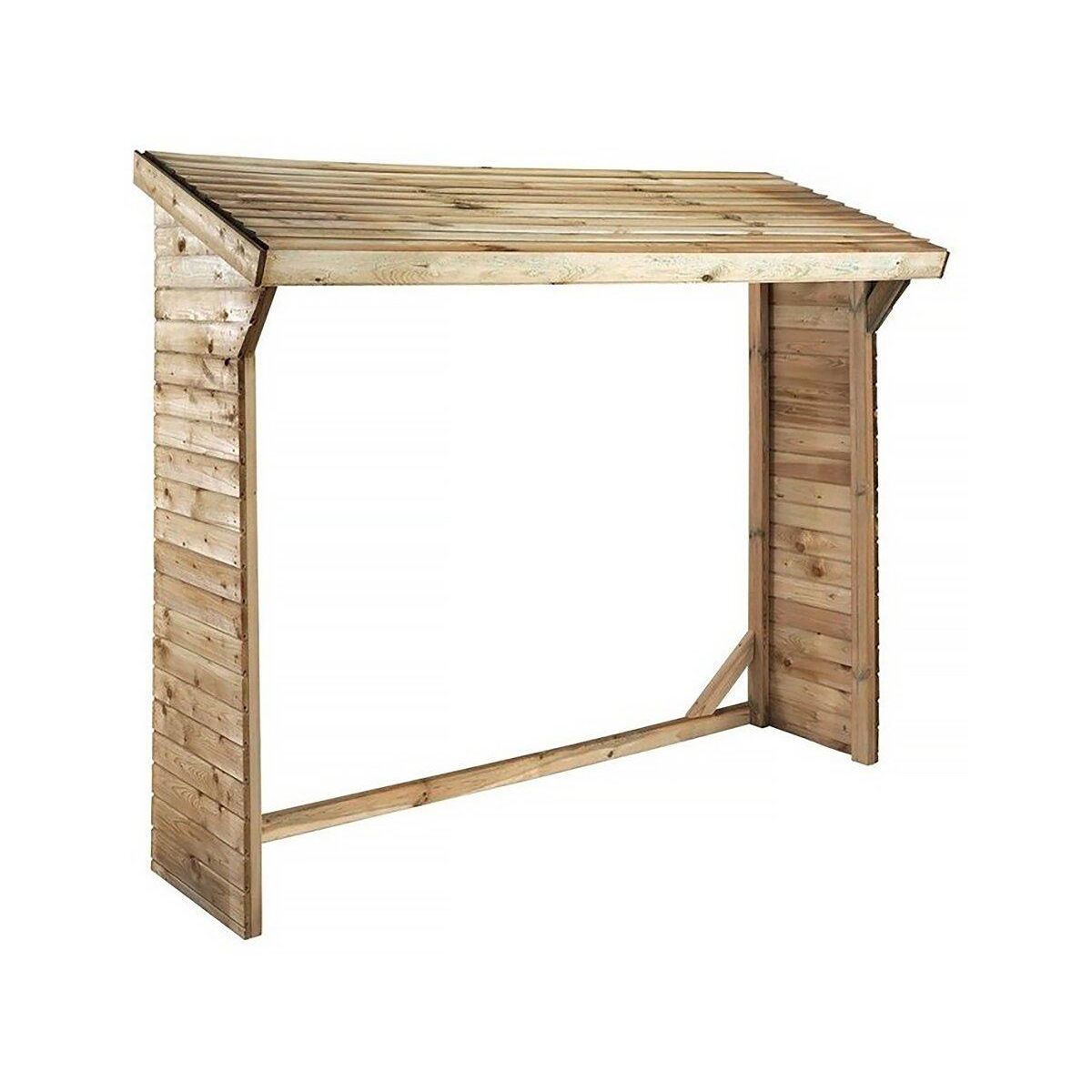 Habitat et Jardin Abri bûches - 1.05 m² - 2.10 x 0.50 x 1.8 m- 2 Stères
