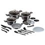 Voir la diapositive 2 : BERLINGER HAUS Batterie de cuisine Berlinger-Haus Édition Pro Carbon Ligne Métallique 22 pièces Aluminium forgé