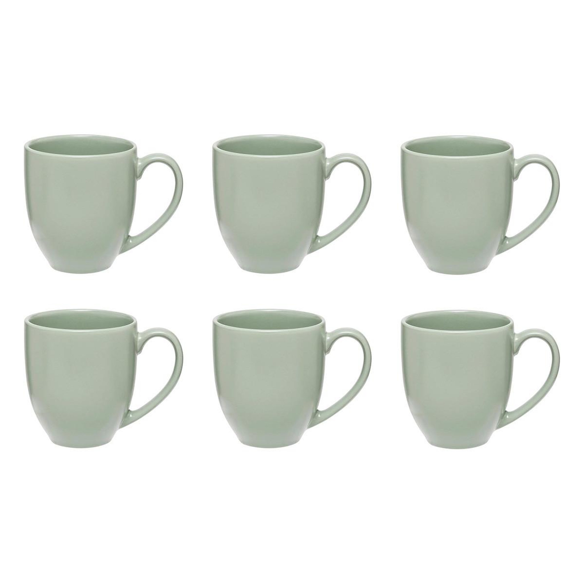 SECRET DE GOURMET Lot de 6 mugs en céramique  maé  48cl vert olive
