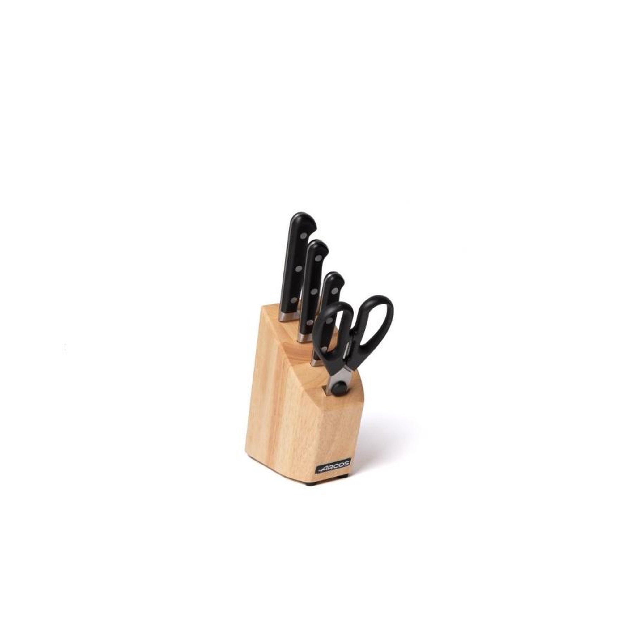 Arcos Bloc de 3 couteaux + 1 ciseaux en acier inoxydable - 228700