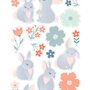 Artemio Lot stickers 3D lapins / fleurs