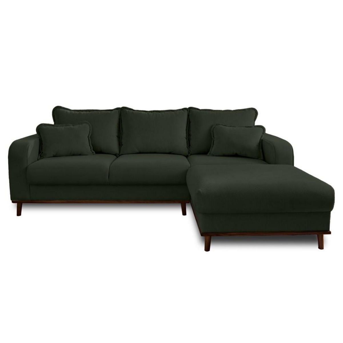 LISA DESIGN Albane - canapé d'angle droit - 4 places - en velours côtelé