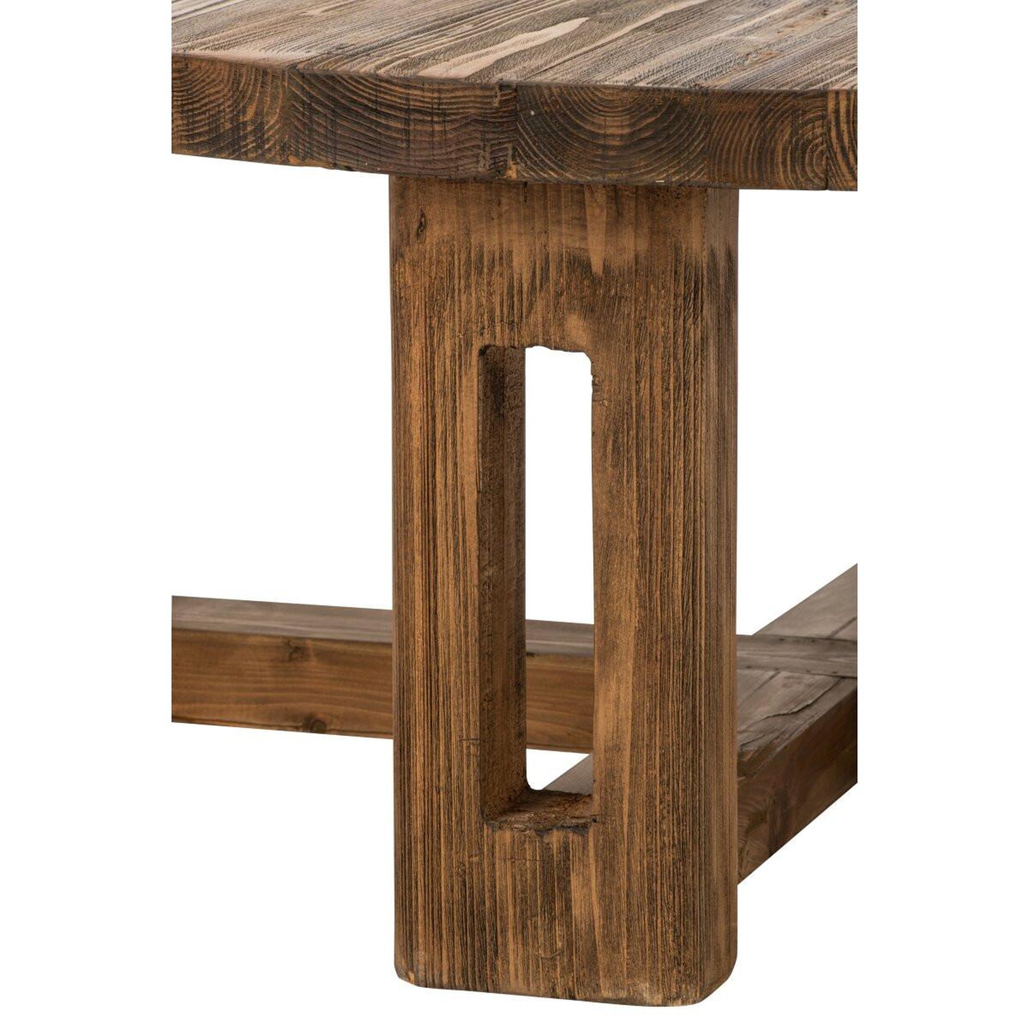 Voir la diapositive 4 : J-LINE Table basse en bois  dorothée  105cm marron