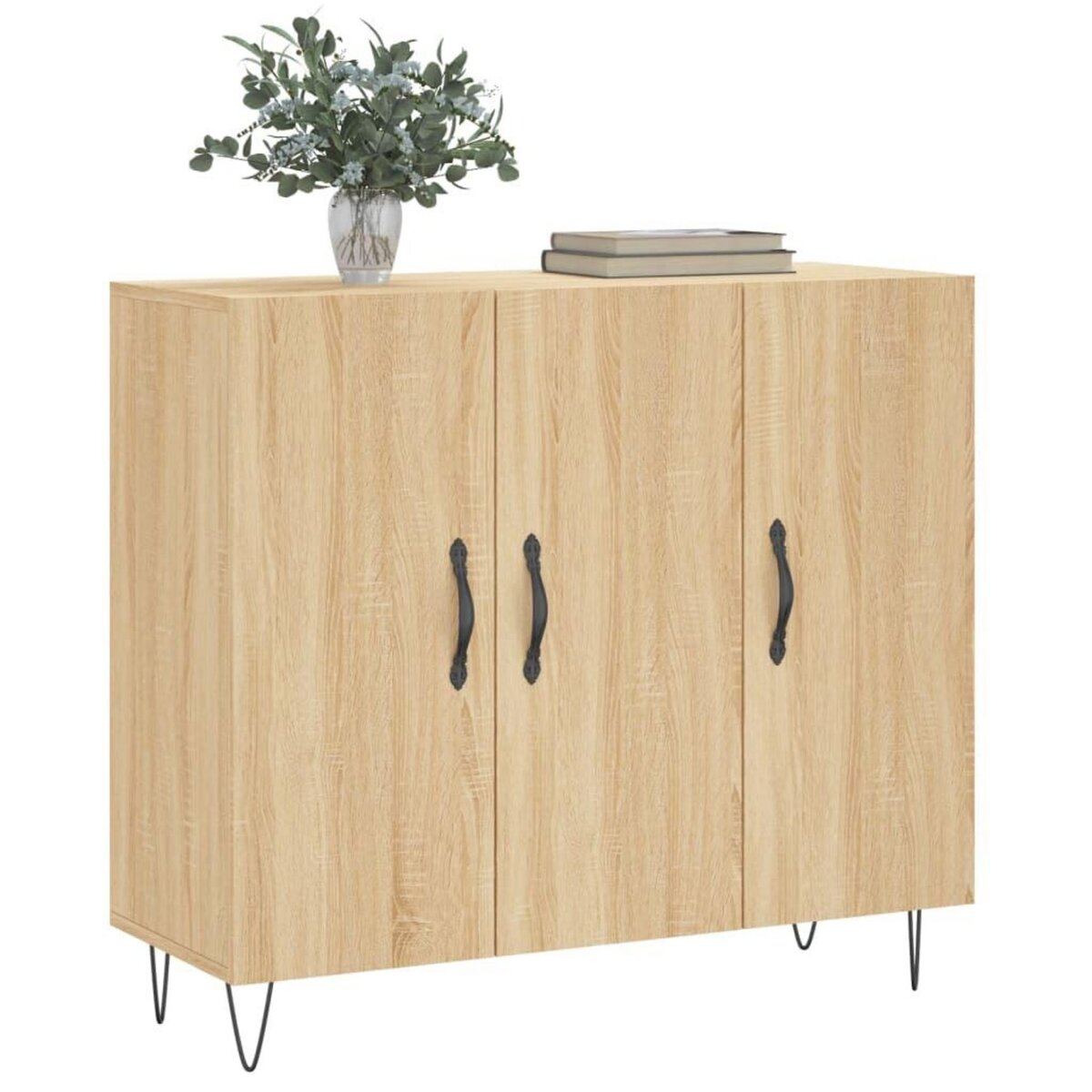 VIDAXL Buffet chene sonoma 90x34x80 cm bois d'ingenierie