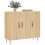 Voir la diapositive 3 : VIDAXL Buffet chene sonoma 90x34x80 cm bois d'ingenierie