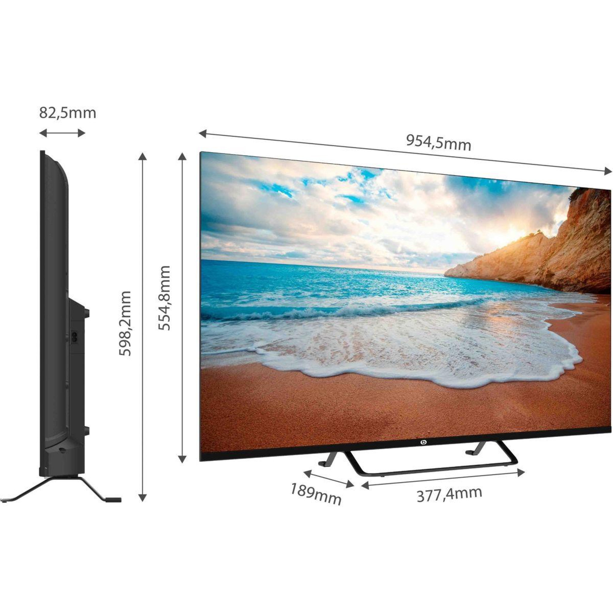 Voir la diapositive 2 : ESSENTIEL B Tv qled 43qled306 (2024) 43  (109 cm) 4k - smart tv