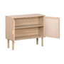 Voir la diapositive 6 : SWEEEK Buffet en décor bois et cannage - Camargue - 2 portes. buffet bas. 80x30x68cm