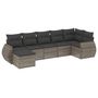 Voir la diapositive 2 : VIDAXL Salon de jardin avec coussins 7 pcs gris resine tressee