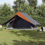 VIDAXL Tente Familiale en A 7 Personnes Grise et Orange Étanche