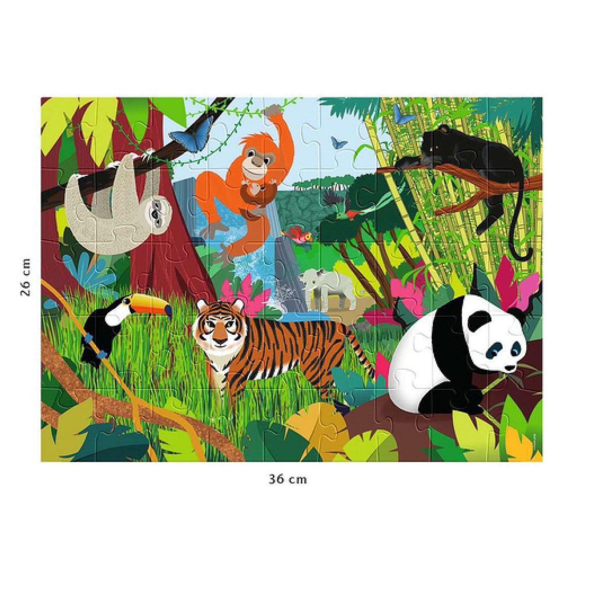 Voir la diapositive 3 : Nathan Puzzle 45 p - les animaux de la jungle