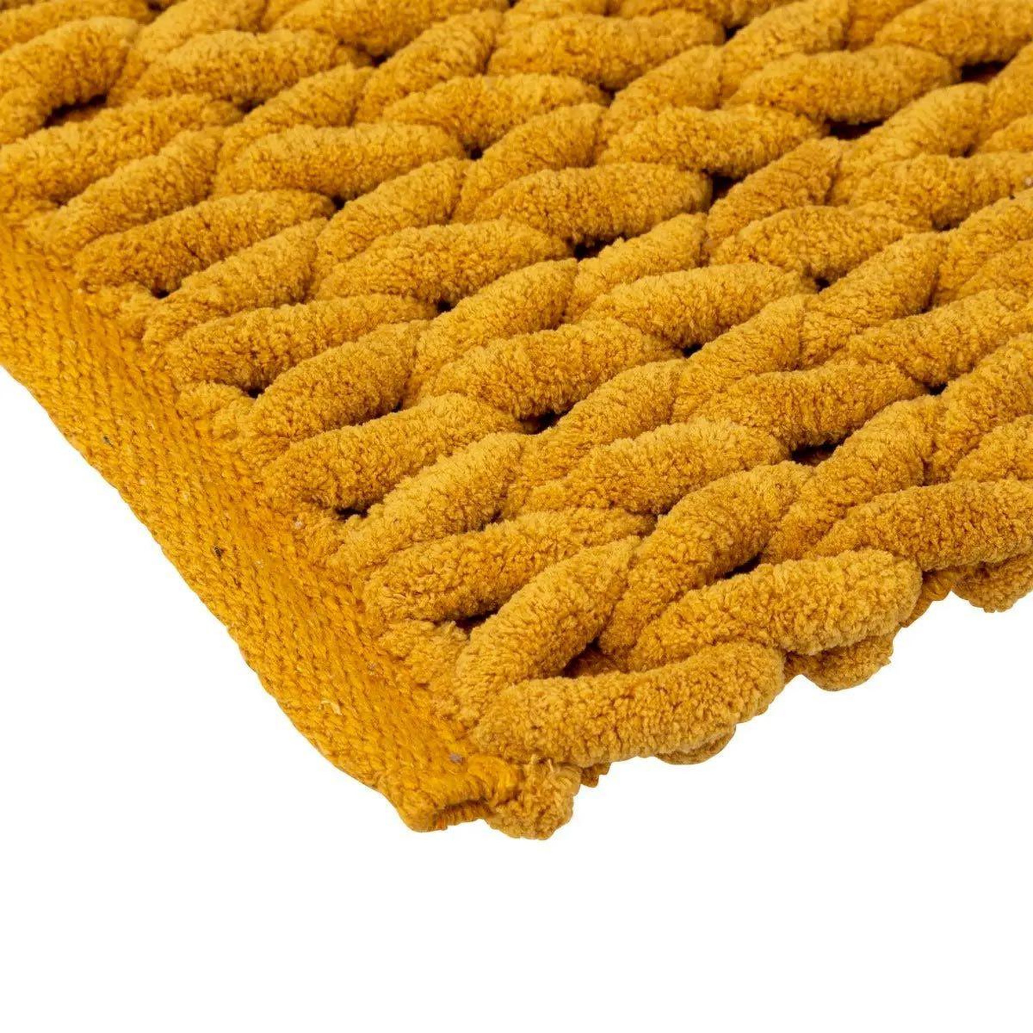 Voir la diapositive 2 : FIVE Tapis salle de bain  tissé épais  50x75cm moutarde