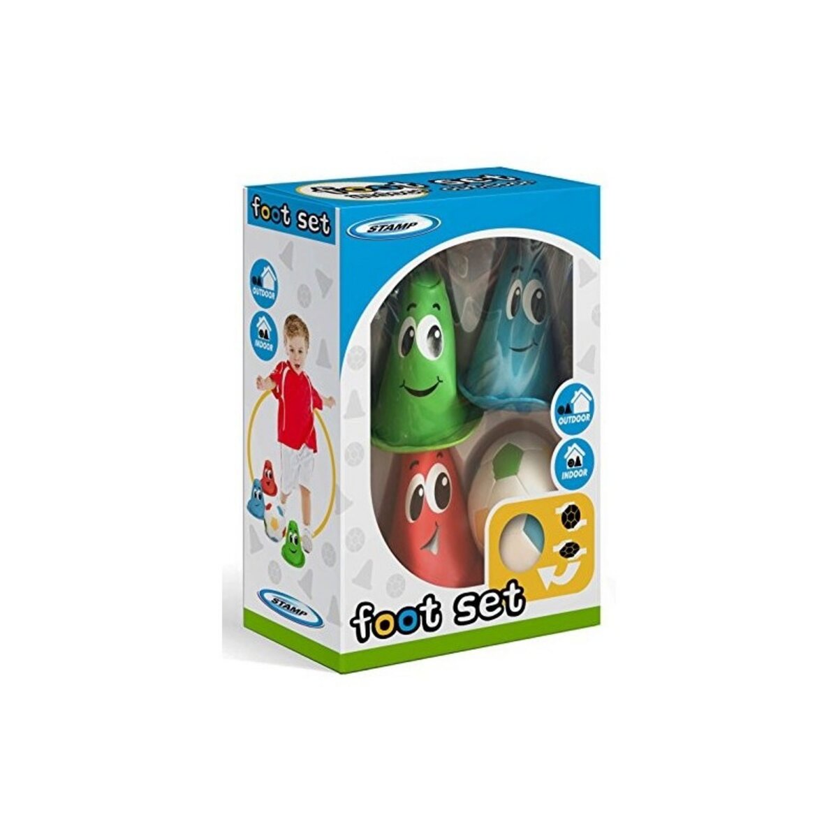 STAMP Set de Foot en mousse balle et 3 cônes 