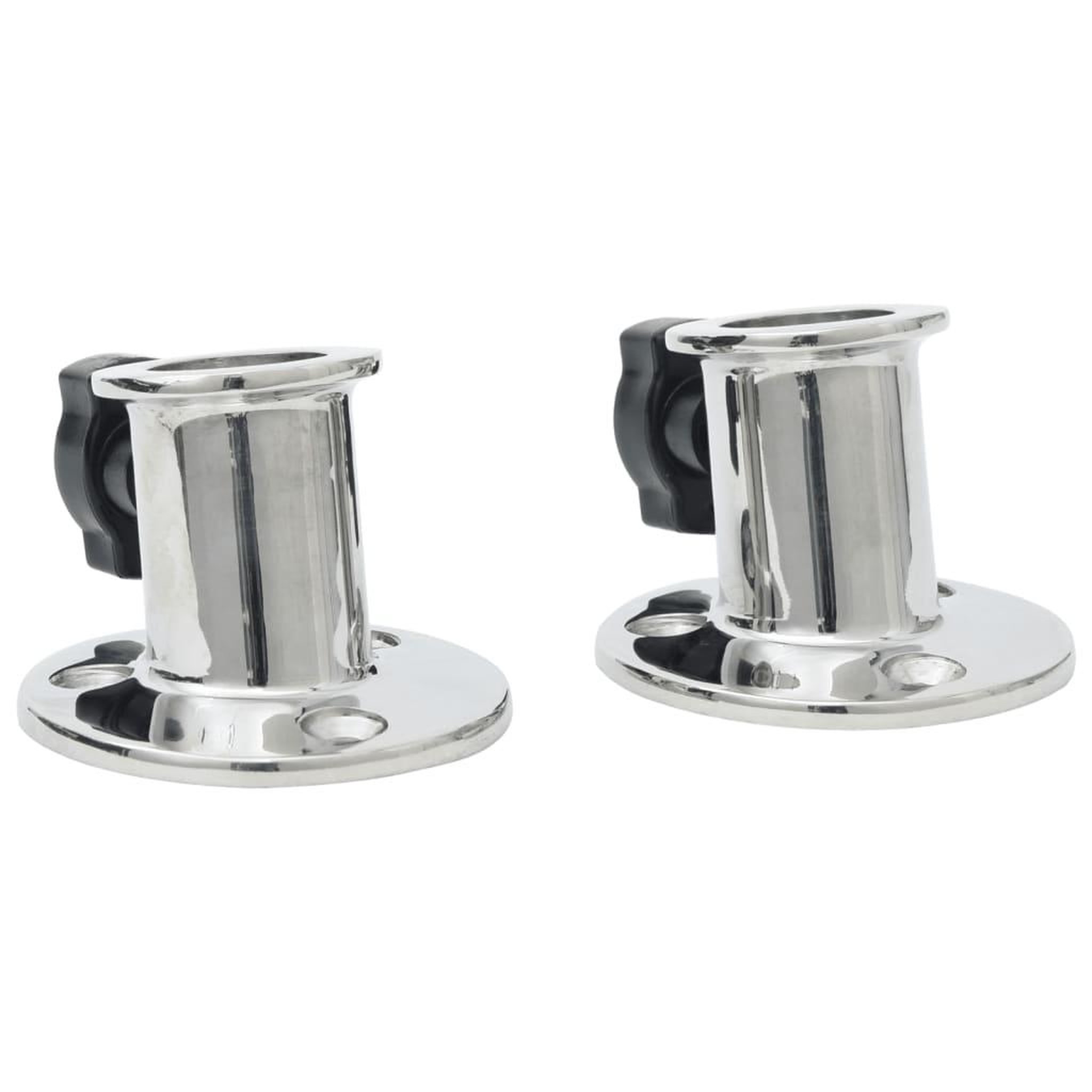 Voir la diapositive 5 : VIDAXL Base ronde de bimini pour tube de 26 mm 2 pcs inox