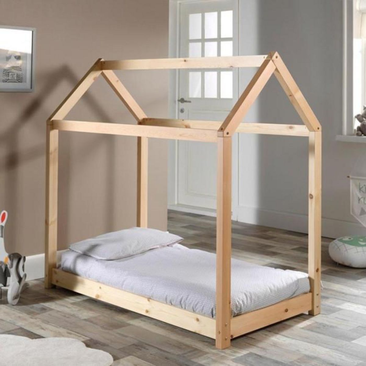 Paris Prix Lit Enfant Design  Cabane  70x140cm Naturel