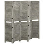 Voir la diapositive 4 : VIDAXL Cloison de separation 5 panneaux Gris 179x166 cm Bois solide