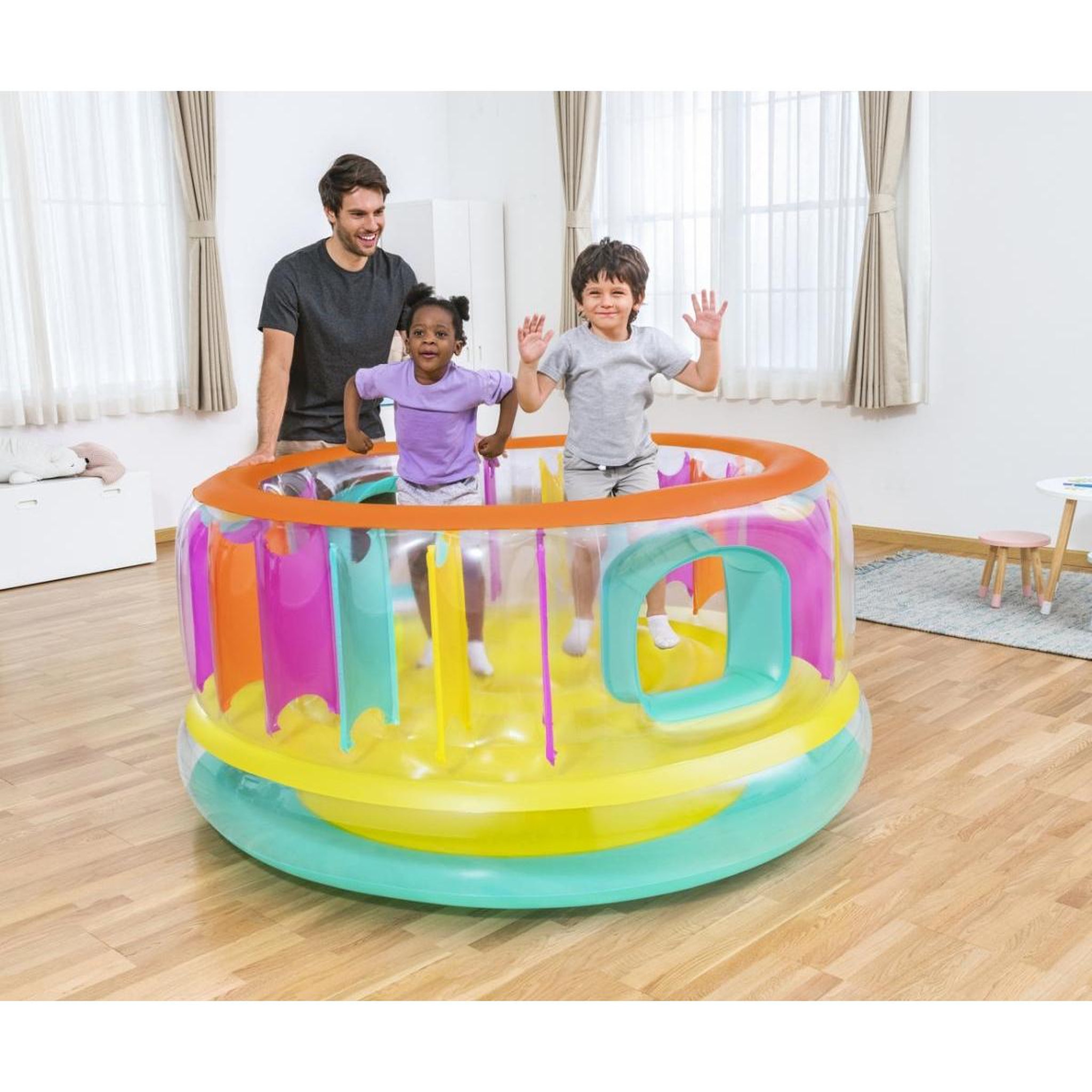 Voir la diapositive 3 : BESTWAY Aire de jeux gonflable  52262 BounceJam 1.80m x H86cm