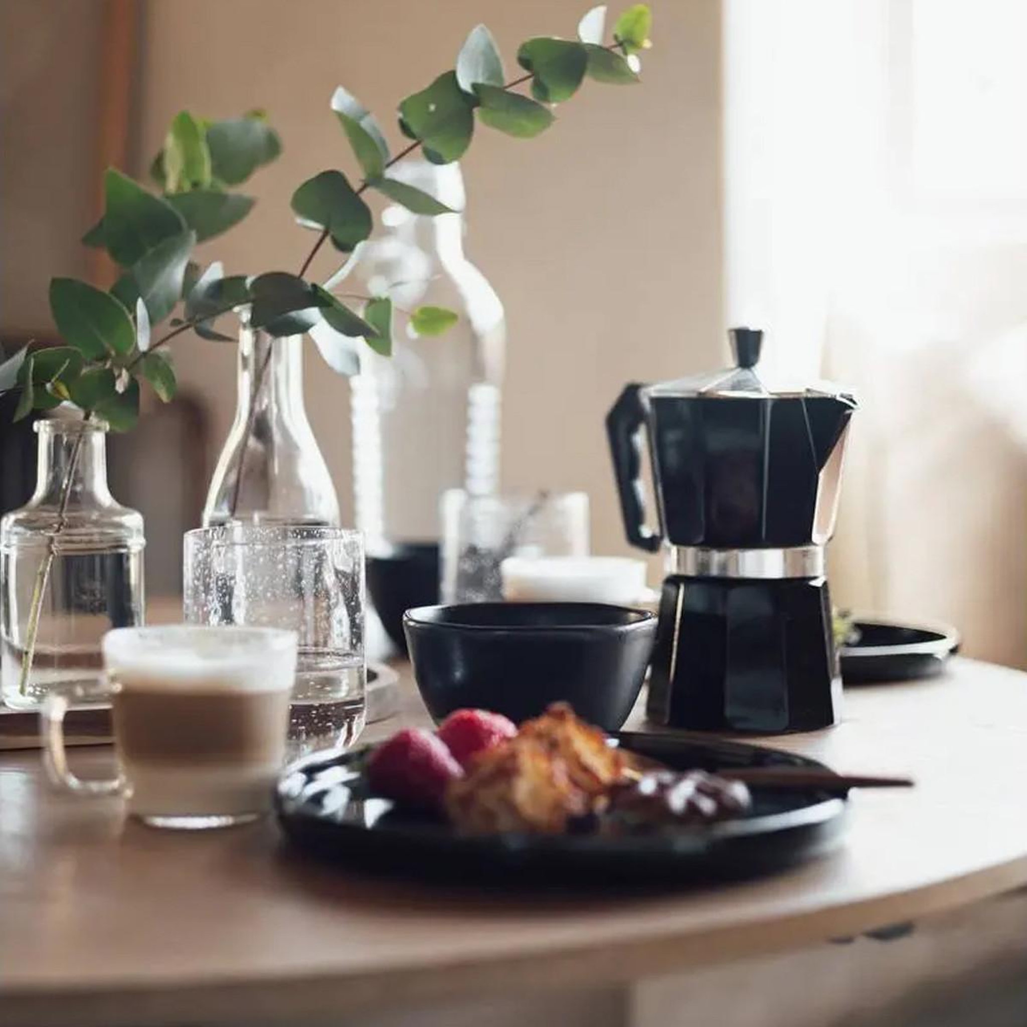 Voir la diapositive 4 : SECRET DE GOURMET Cafetière en métal  italienne  18cm noir