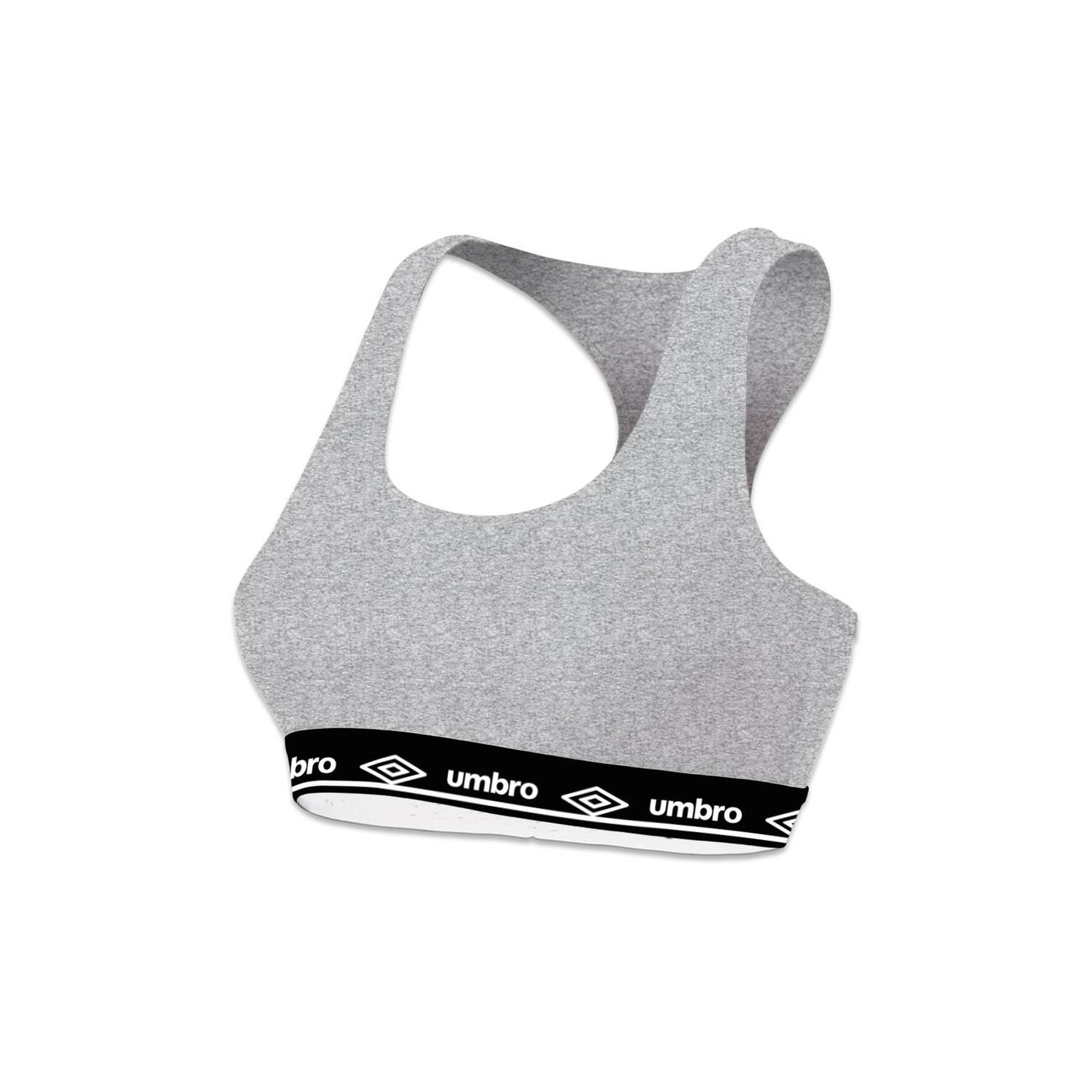Voir la diapositive 3 : UMBRO Lot de 3 brassières femme en coton Umbro élastique Noir