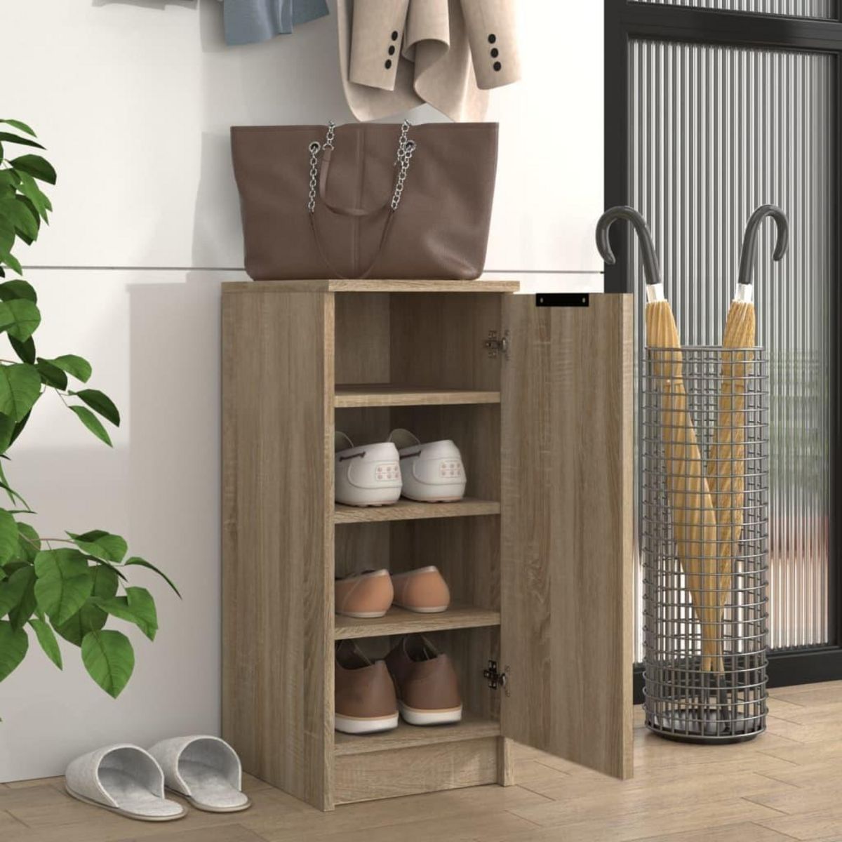 VIDAXL Armoire a chaussures Chene Sonoma 30x35x70 cm Bois d'ingenierie