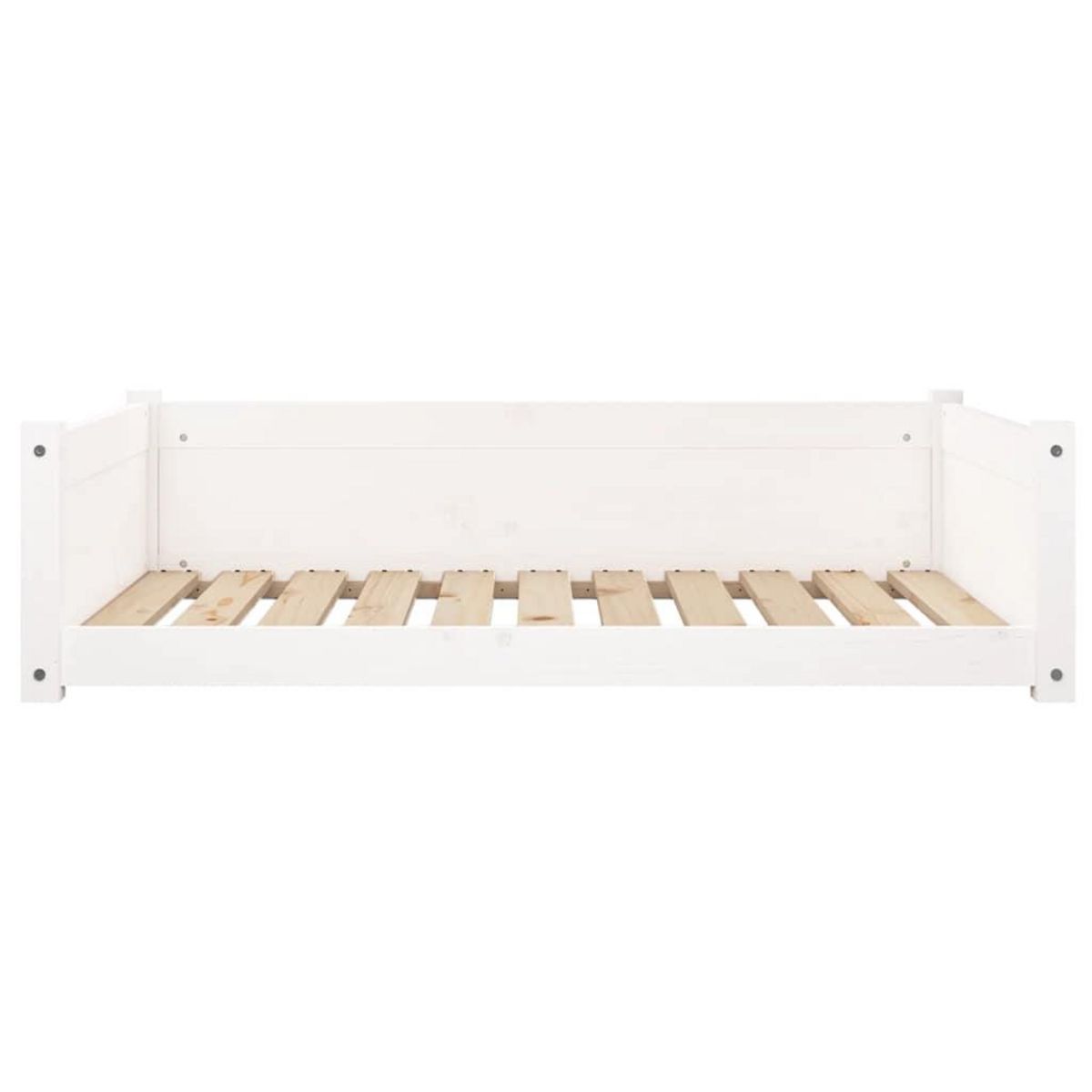 VIDAXL Lit pour chien Blanc 95,5x65,5x28 cm Bois de pin solide