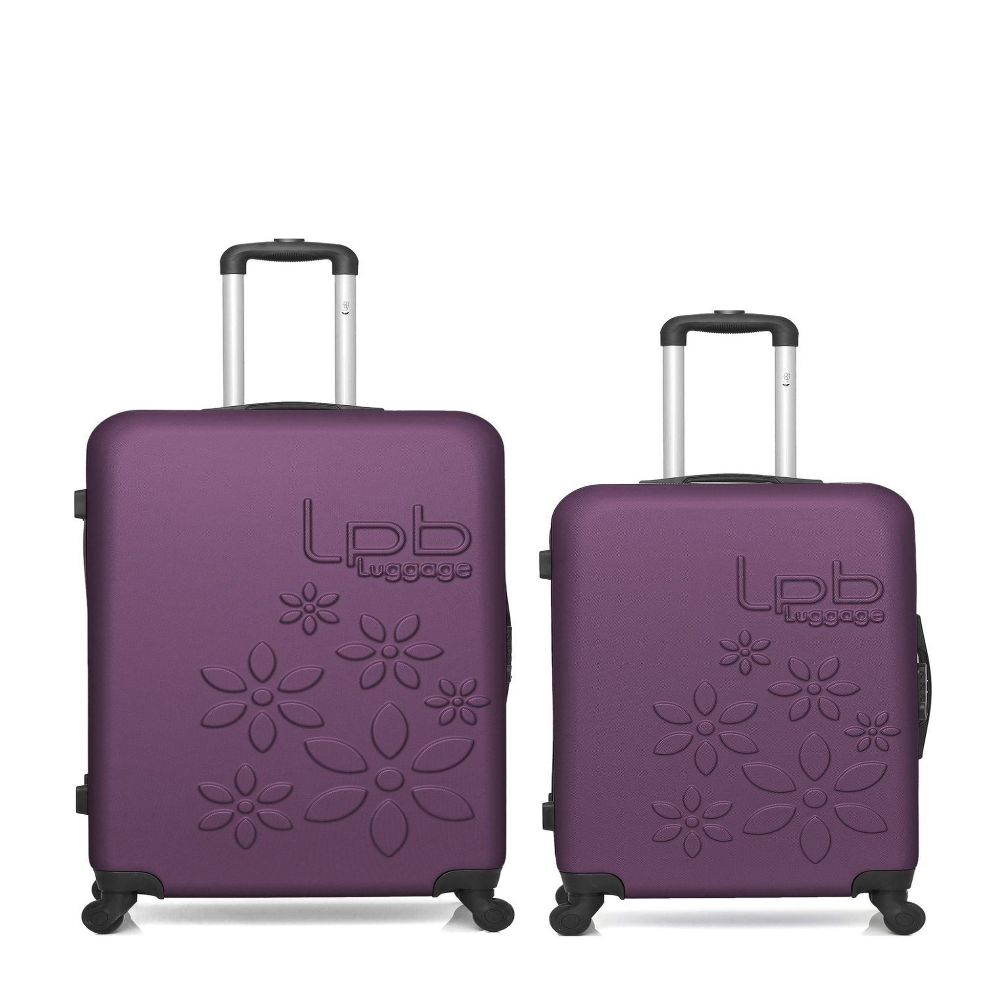 LES P'TITES BOMBES LPB Lot de 2 - valises grand format et weekend eleonor. Coloris disponibles : Gris