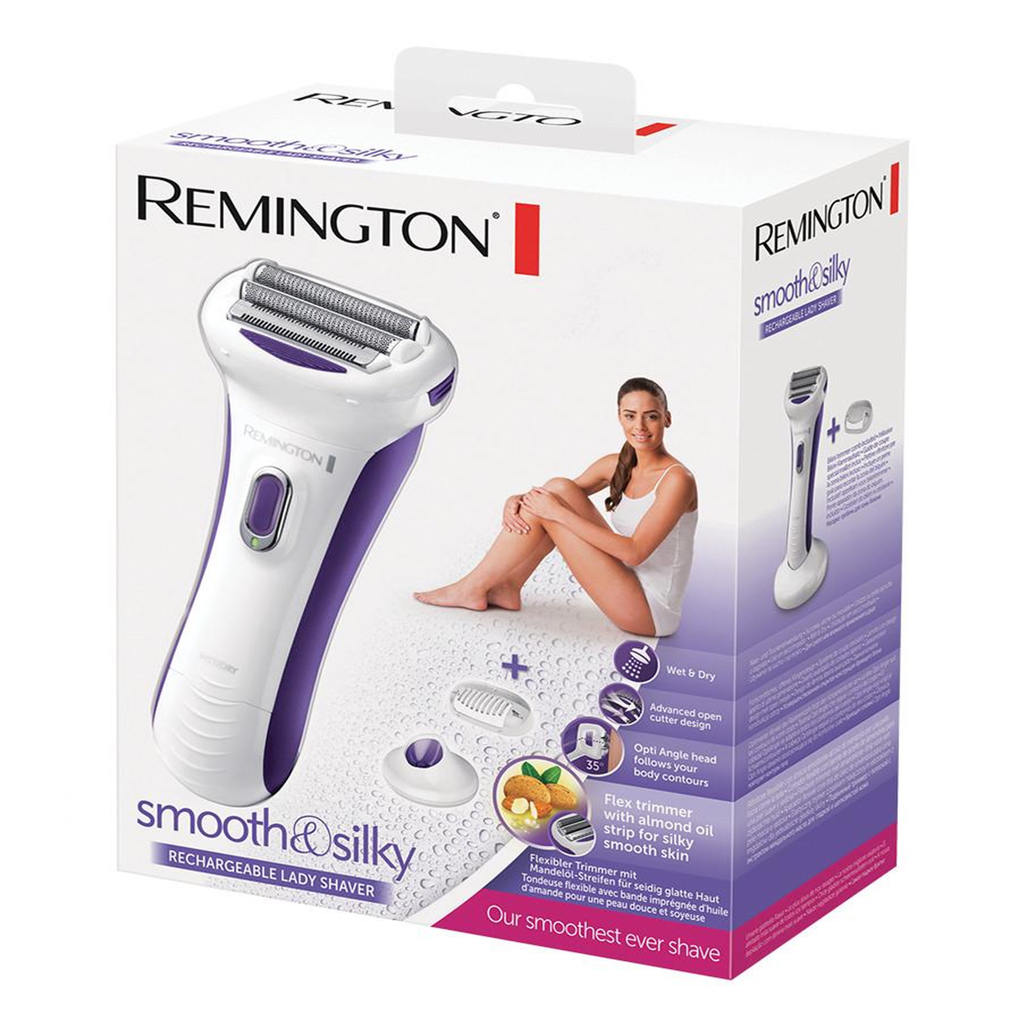 Voir la diapositive 2 : REMINGTON Rasoir féminin rechargeable étanche - wdf5030