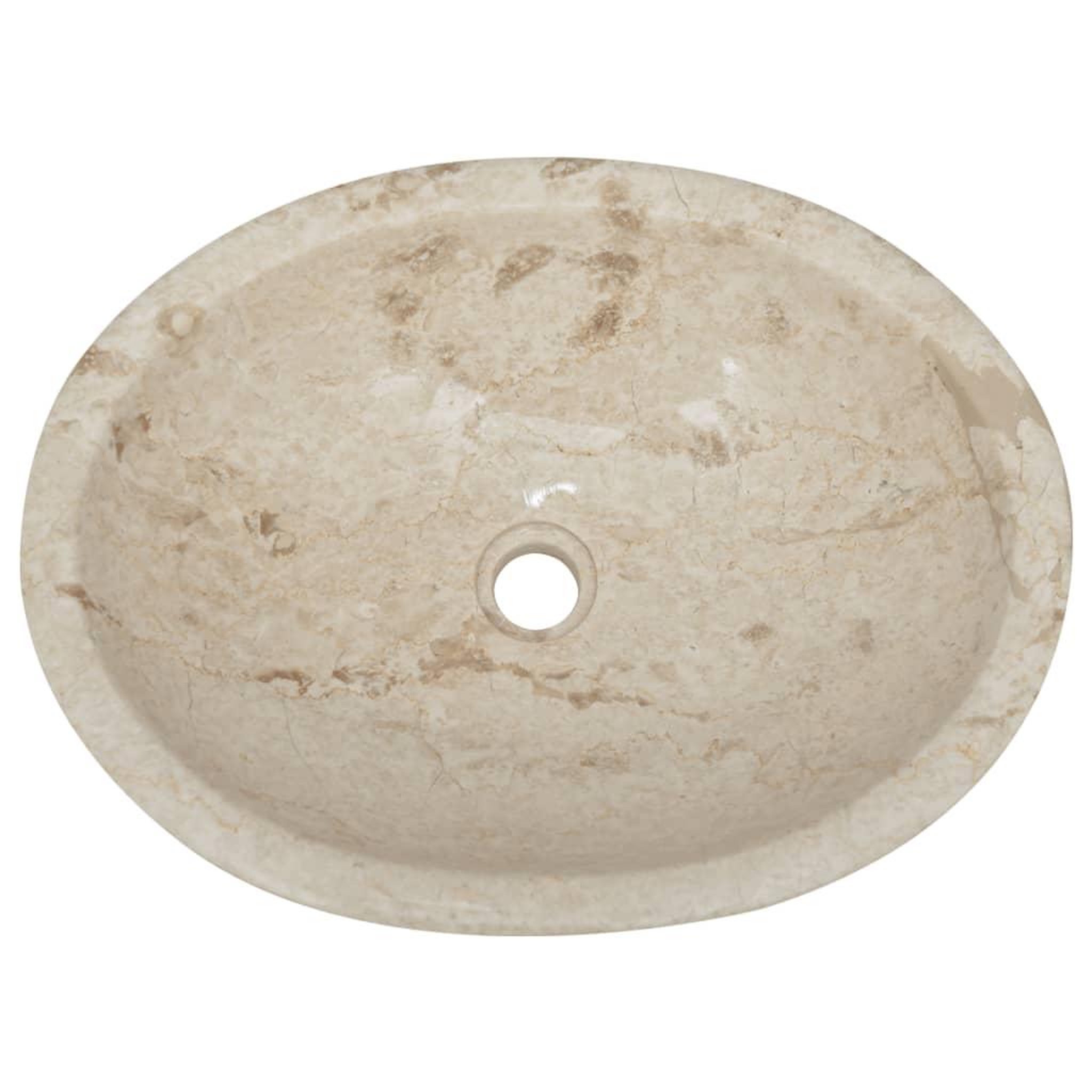 Voir la diapositive 5 : VIDAXL Lavabo Creme 53x40x15 cm Marbre