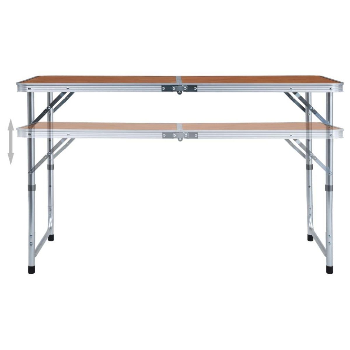 VIDAXL Table pliable de camping Aluminium 120x60 cm