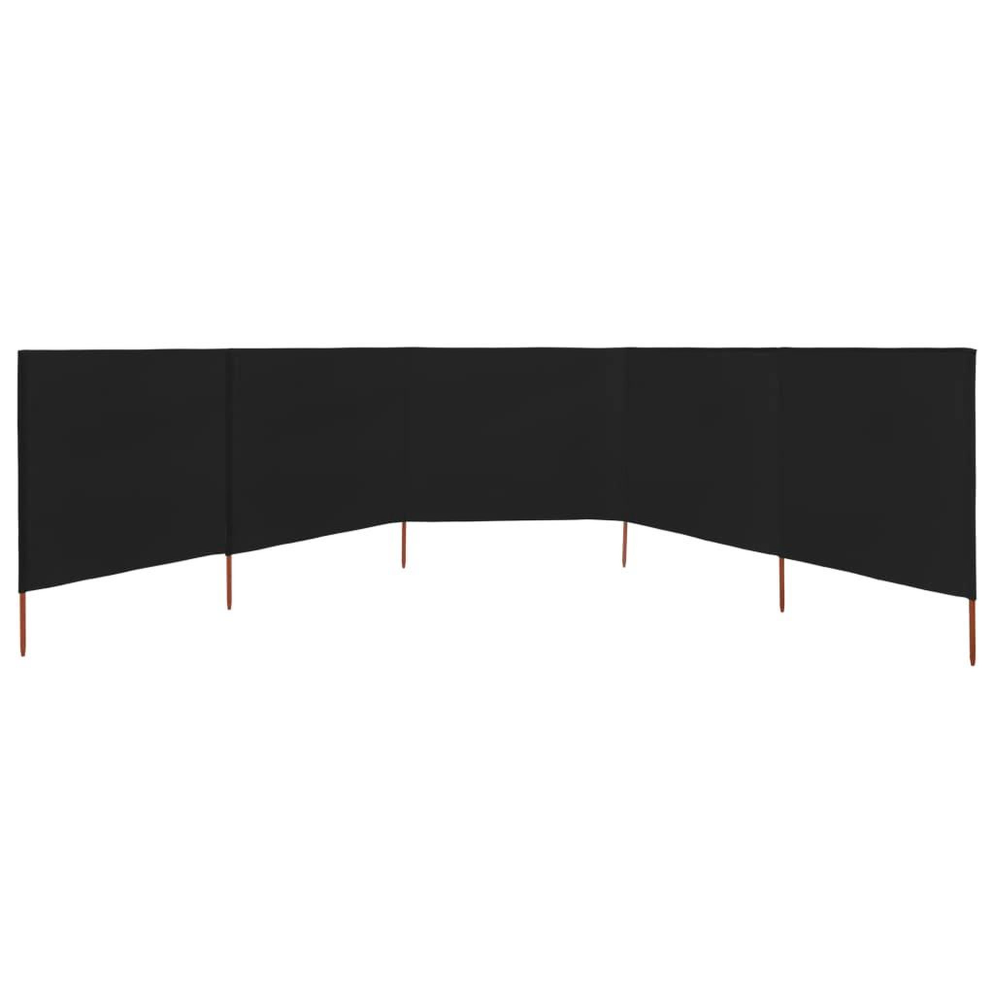 Voir la diapositive 3 : VIDAXL Paravent 5 panneaux Tissu 600 x 160 cm Noir