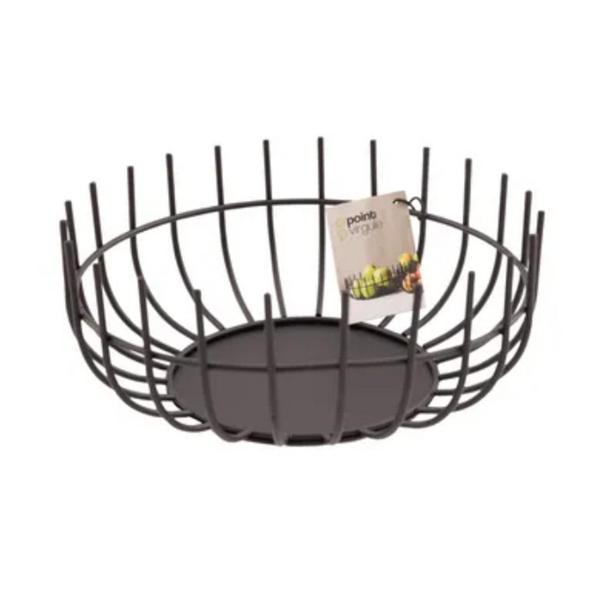 Voir la diapositive 5 : point virgule Corbeille en métal 25cm noir - pv-chr-3033