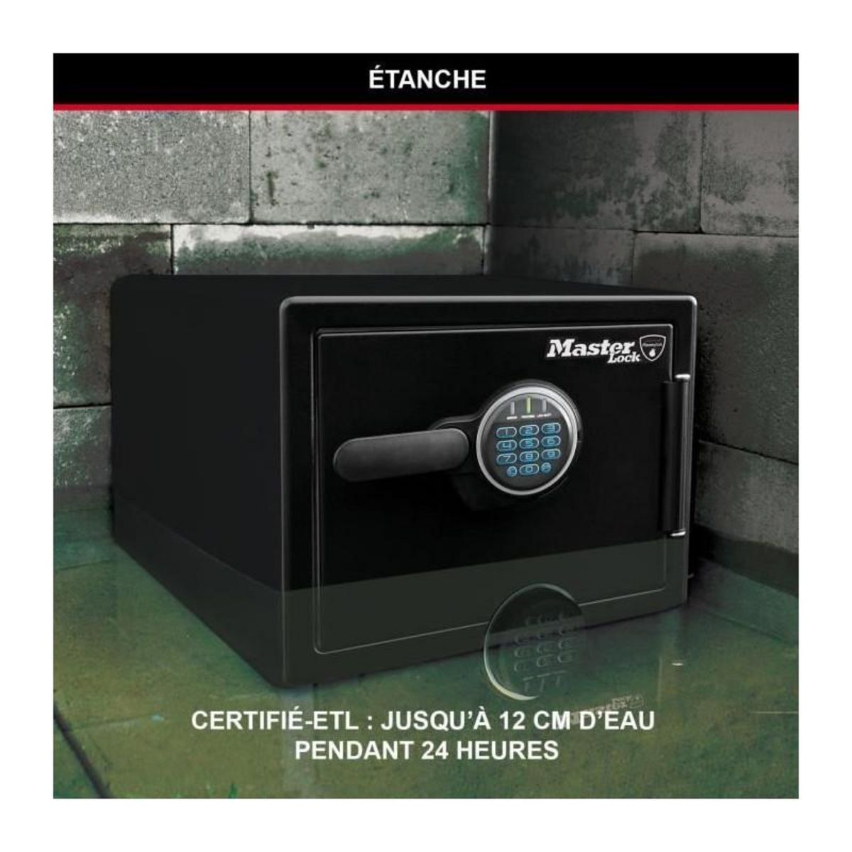 Master lock Coffre-fort [Ignifuge et Etanche] [Large 22,8L] [Combinaison Electronique] - LFW082FTC