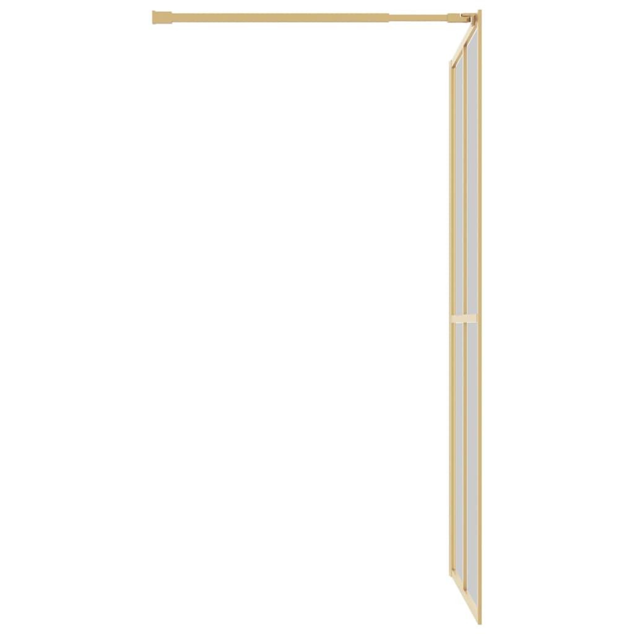 Voir la diapositive 4 : VIDAXL Paroi de douche avec verre ESG transparent dore 118x195 cm