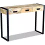 VIDAXL Table console avec 3 tiroirs bois de manguier 110x35x78 cm