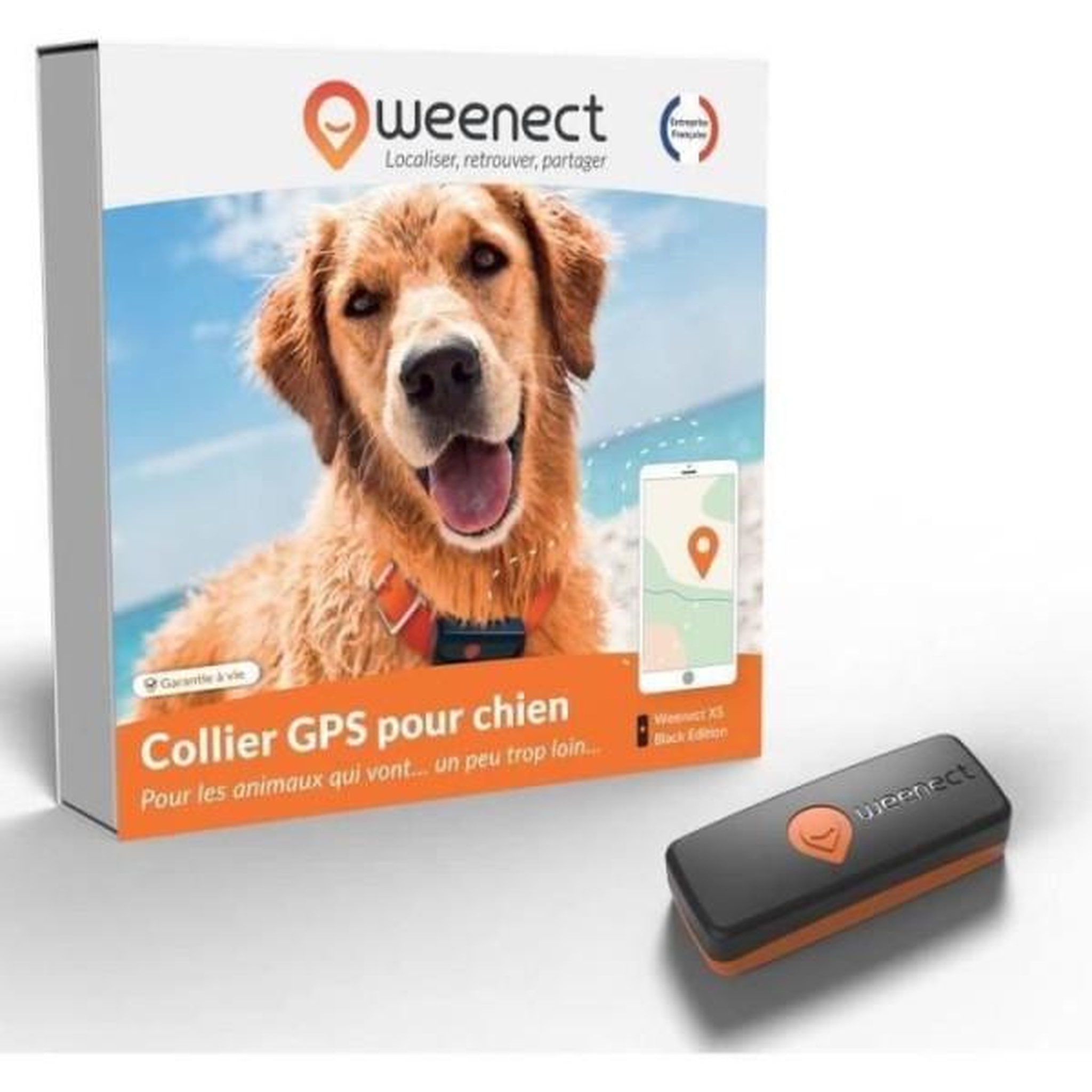 WEENECT Traceur GPS pour Chien - Weenect XS (Black Edition 2023)