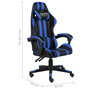 Voir la diapositive 6 : VIDAXL Fauteuil de jeux video Noir et bleu Similicuir