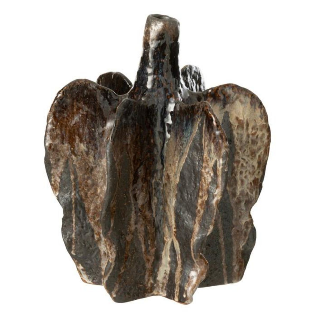 Paris Prix Vase Déco en Céramique  Naga  30cm Marron