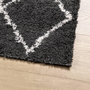 Voir la diapositive 4 : VIDAXL Tapis shaggy a poils longs moderne noir et creme 120x170 cm